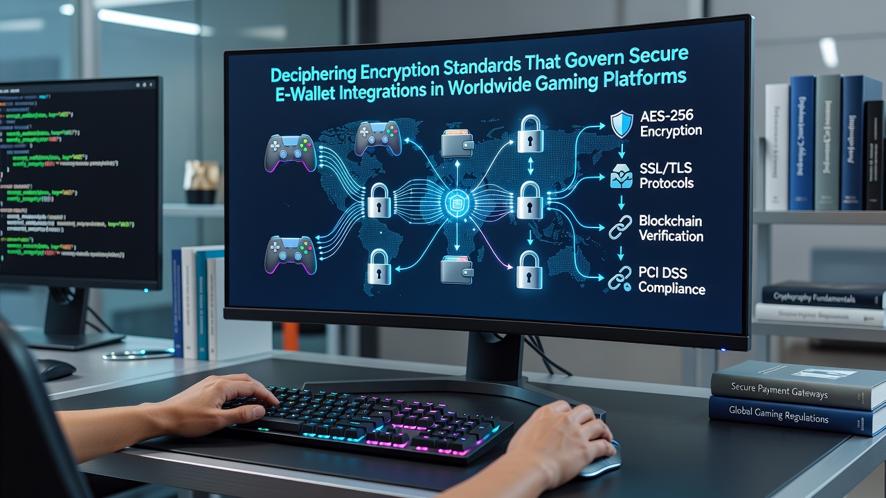 Diagram showing encryption flow in global e-wallet gaming integrations