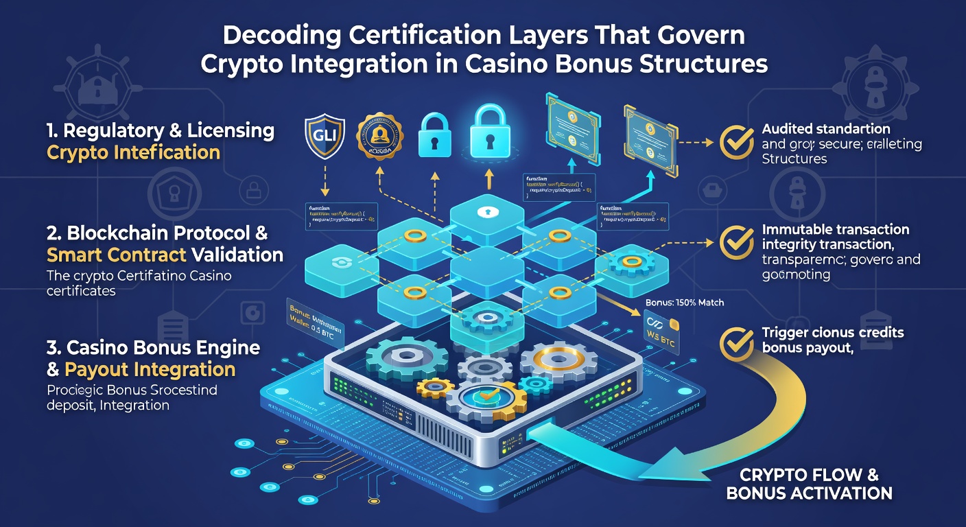 Flowchart showing crypto certification process integrated with casino bonus systems