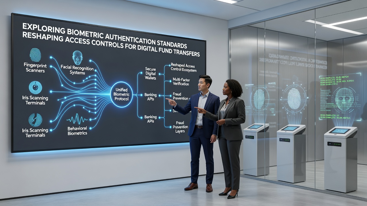 Secure biometric verification station at a gaming facility handling fund transfers