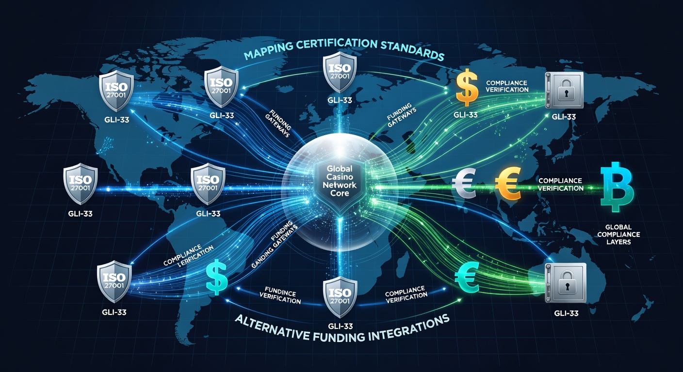 Flowchart illustrating certification checkpoints aligned with cryptocurrency and e-wallet integration points in casino payment systems