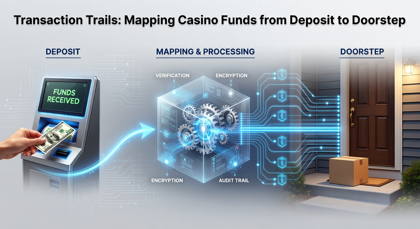Close-up of a secure payout screen on a casino app showing withdrawal options, bank transfer confirmation, and audit trail icons emphasizing transparency from approval to delivery